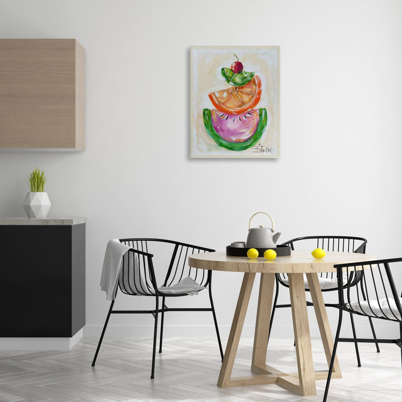  Art mural sur toile Stacked Fruit Slices par Estelle Grengs, H 30 po x l 24 po