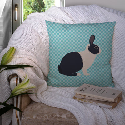 Coussin décoratif pour l’extérieur avec chèque de lapin néerlandais
