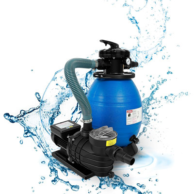 Pompe à sable pour piscine 13 "3648 Gph 10 000 gallons avec pompe de piscine 3/4 HP