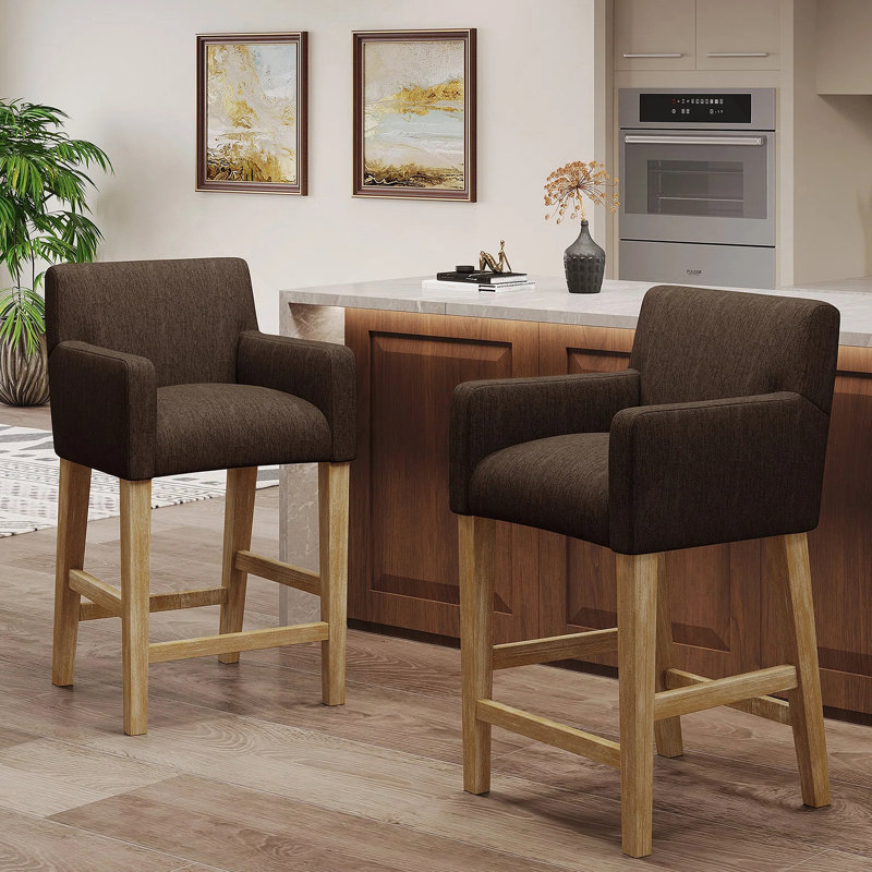 Ensemble de 2 tabourets de comptoir rembourrés de 26 po - Light , Tabouret de comptoir (siège d'une hauteur de 26 p, 2