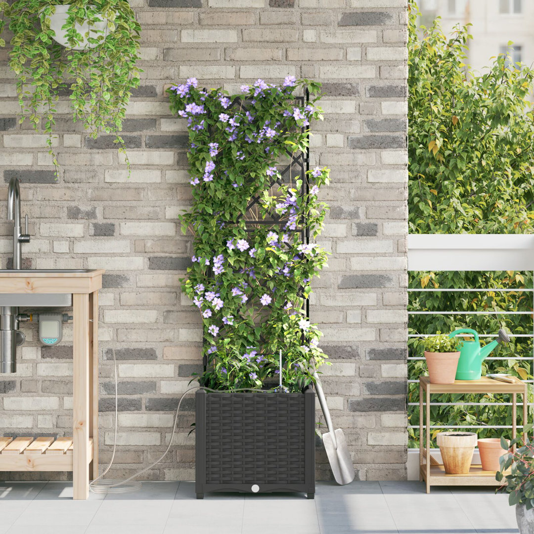 Garden Planter Steel Outdoor Container Modern Decor Terrace Stylish Pot