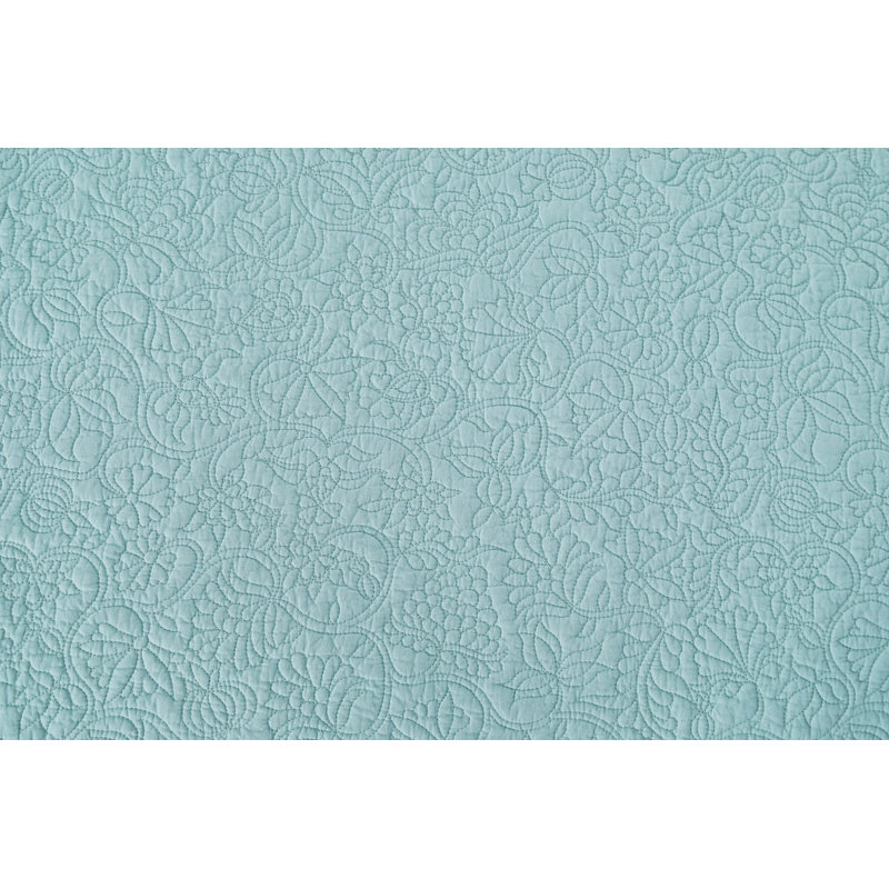 Christiana Cotton Quilt Set, Queen Quilt + 2 Shams, Green