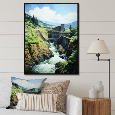 Dam Impressive Heights Pointillism II - Cityscapes Wall Decor