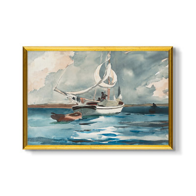 " Sloop, Nassau " by Winslow Homer Oil Print
