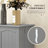 41" Cabinet Pantry, 12 Door Shelves, Double Doors, 5 Adjustable Paper Gray For Tidy Kitchen Pantry With Storage, Pasta Containers