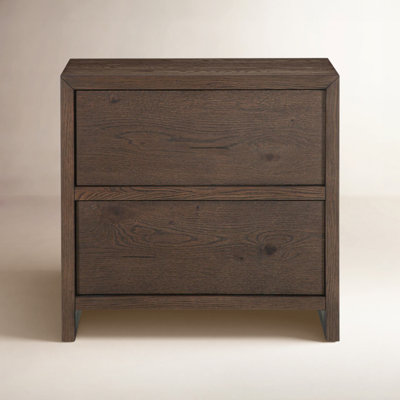 2-Drawer Oak Nightstand