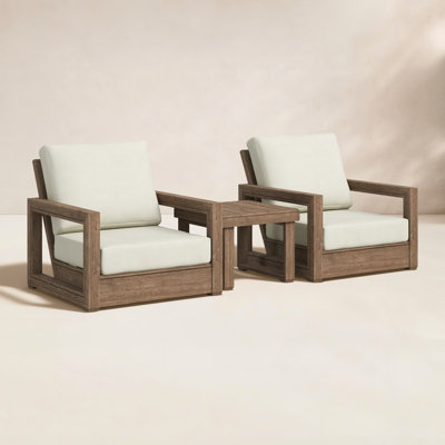 Donnie 2-Person Acacia Patio Seating Group
