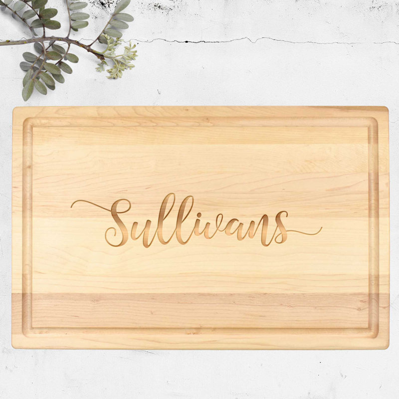 Planche à découper en bois de cerisier personnalisable the Paisley Box, l 11 po x L 17 po, Cerisier