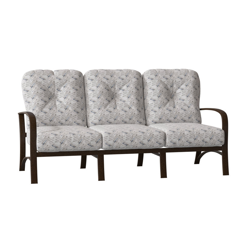Canapé de patio Fremont, Brun châtaigne, Tissu de voile Sunbrella® texturé