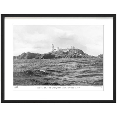 Alderney, the Casquets Lighthouse C1900 1 Piece Single Picture Frame Wall Art