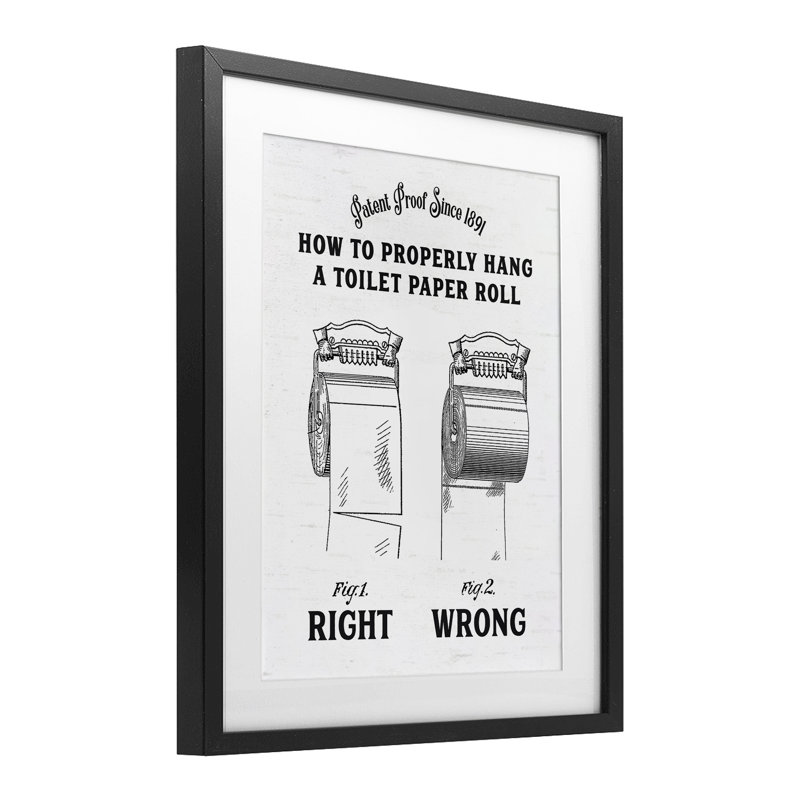 «Right & Wrong», impression sous verre encadrée, Cadre noir minuit, H 16 po x l 13 po