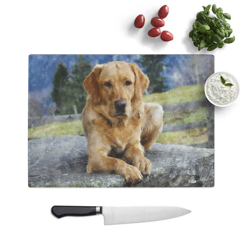 Labrador Dog Vol.2 Chopping Board, 0.4cm H x 28.5cm W x 39cm L