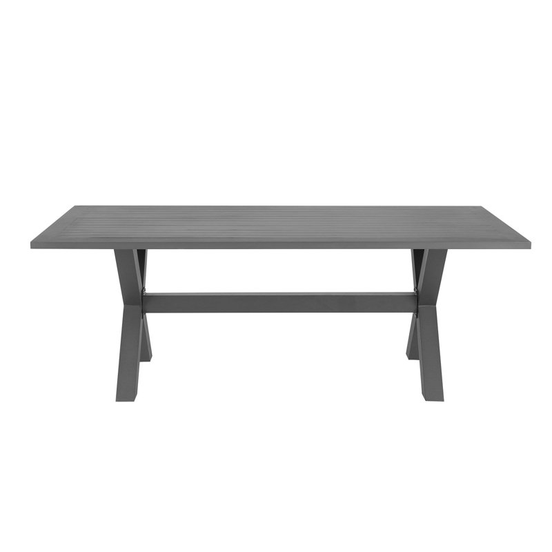 Dibella Rectangular Metal Outdoor Dining Table , 200cm cm W 105cm cm D