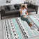 Zuri Tribal-Inspired Geometric Rug - Black, Turquoise & White Modern Boho Carpet
