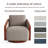 Upholstered Farmhouse Edging Swivel Barrel Chair With Toss Pillows-723334083