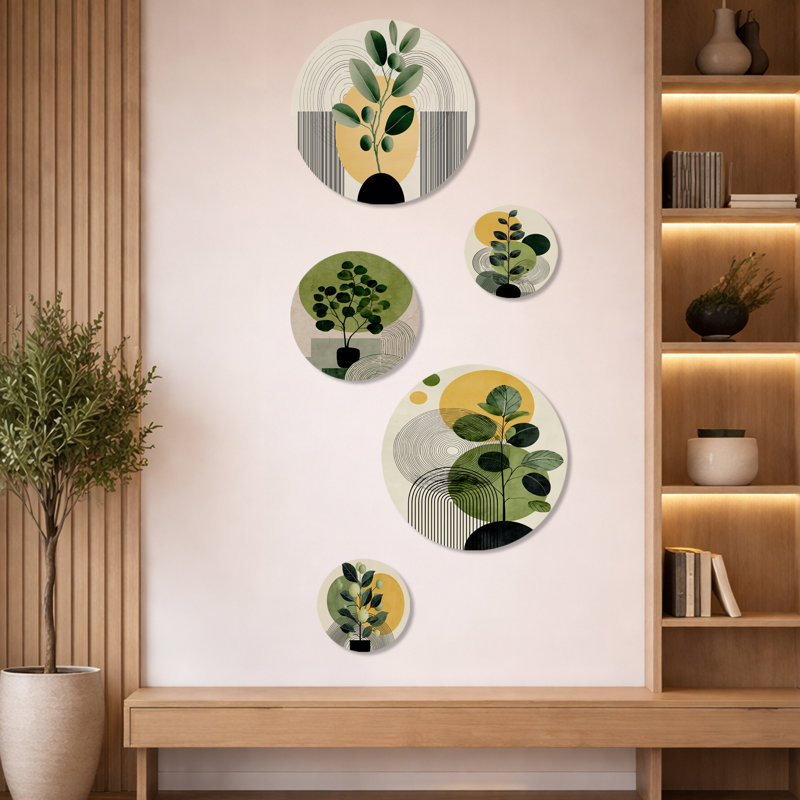 Ensemble d'art mural en métal 5 pièces