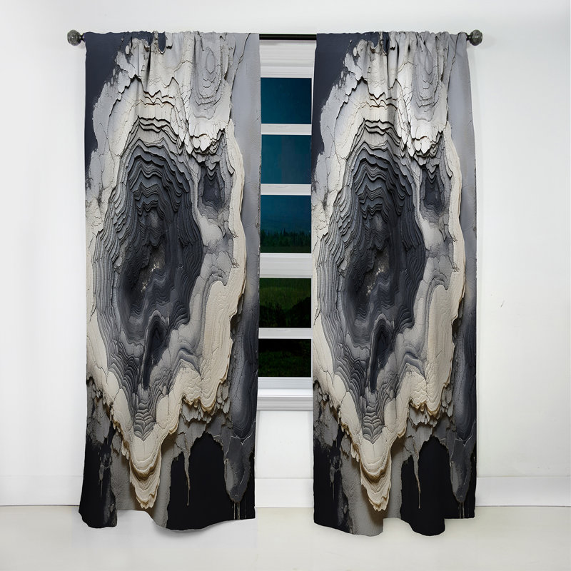 Callet - Spiritual Stone Curtain - Blackout Curtain - 1 Panels, 52" W x 95" L