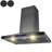 30" Convertible 343CFM Wall Mount Range Hood in Black Stainless Steel with Carbon Filters