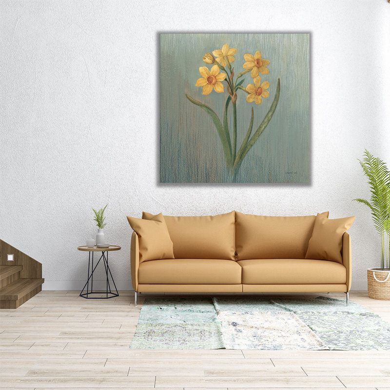 Cottage jonquille - reproduction d'art sur toile, H 20 po x l 20 po