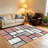 Blush Pink Mondrian Geometric carpet-easy to clean, machine-washable, soft and comfortable; suitable for door mats, kitchens, living rooms, bedrooms, corridors, and laundry areas. Easy to clean, durable carpet for home decoration.-568639253