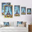 «Eiffel Tower Paris with Spring Flowers», peinture sur toile encadrée-1806094907-1806094906