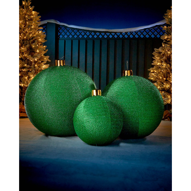 PVC Ball Ornament, 45.72cm H x 45.72cm W x 45.72cm D, Green