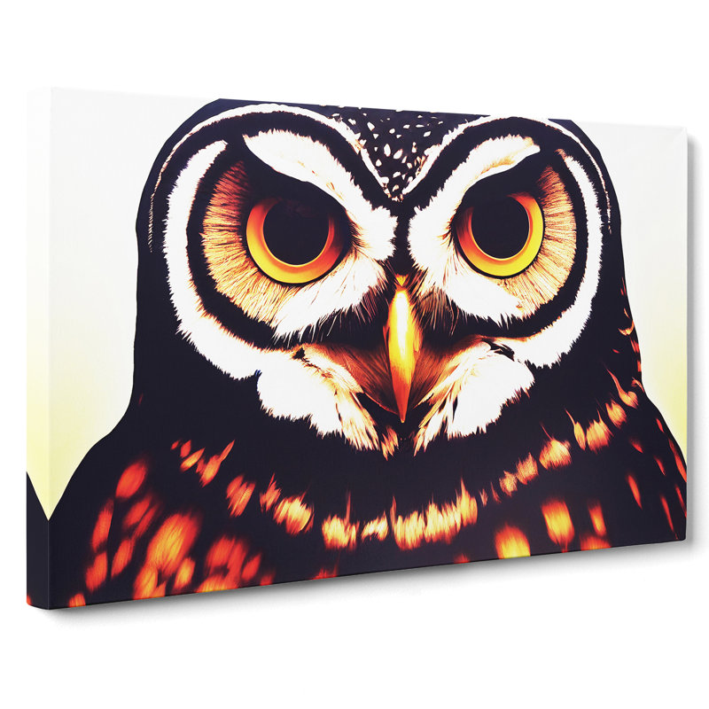 Explosive Owl - Wrapped Canvas, 40cm H x 60cm W x 3cm D