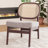 Rattan Backrest Upholstered Armchair-86885631