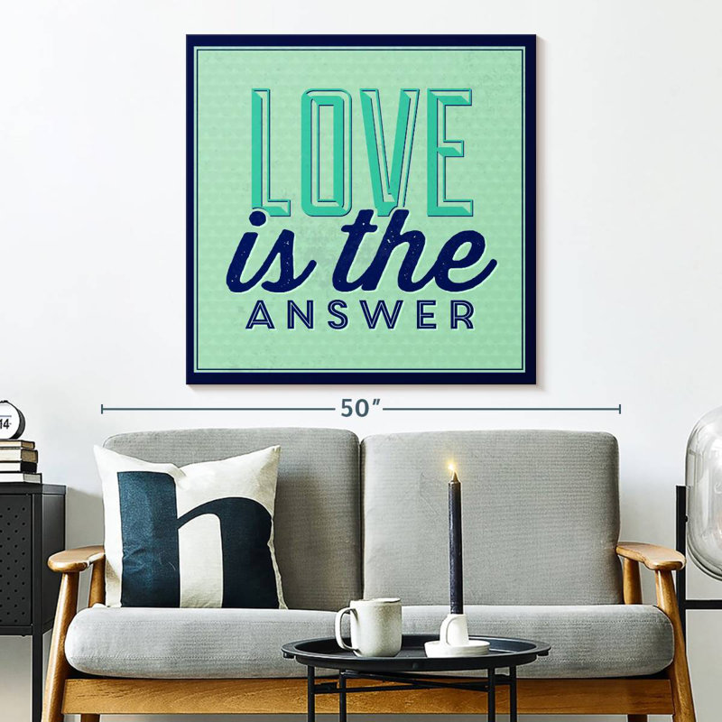 Tergel Love Is The Answer I, 33" H x 33" W