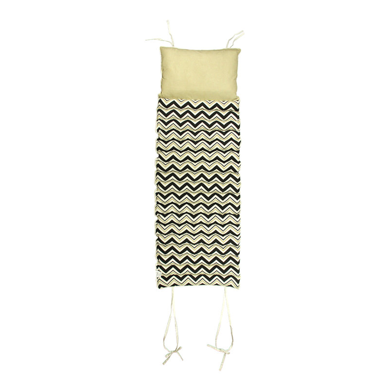 Coussin de chaise longue d'extérieur 70 po noir, Beige / Ivoire