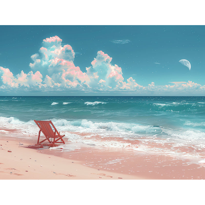 Beach Day Travel Room Darkening Curtain Pair, 40" W x 63" L
