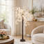 Lampadaire DEL 150 cm (59 po) en forme de cerisier en fleurs, 400 DEL blanc chaud, 8 modes d'éclairage, télécommande et alimentation USB
