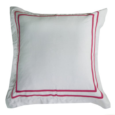 Blossoms and Blooms Striped Cotton Pillow Cover