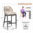 Idlir Aluminum Outdoor 28.5'' Bar Stool with Cushion