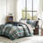 Classic Plaid Comforter Set Microfiber Cozy Bedroom Décor