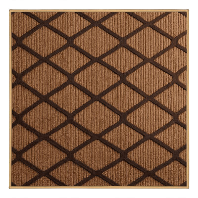 Machine Washable Trellis Brown Area Rug