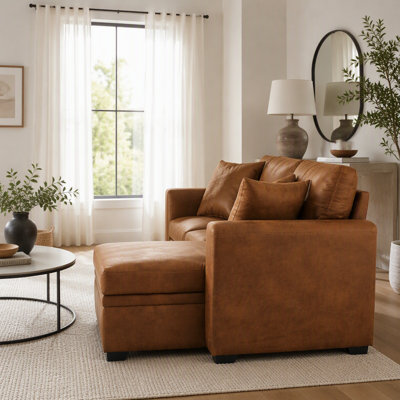 Sleeper Sofa, Sectional with Pull-Out Bed, Reversible Chaise, Storage Sectional