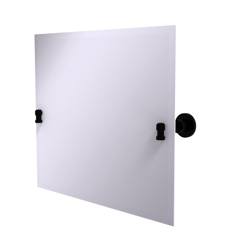 Miroir d’appoint d’inclinaison de paysage Marchmont, 21" H x 26" W, Noir mat