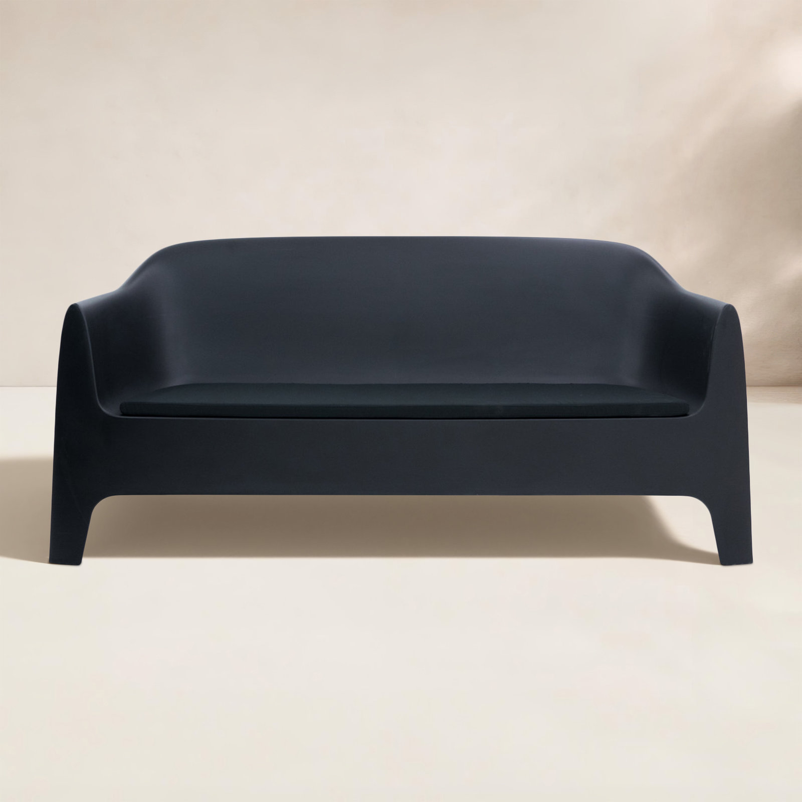 Solid 71" Patio Sofa, Black
