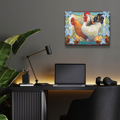Art mural en verre Gracie Oaks «The Barnyard Brood» par David Galchutt