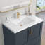 Comptoir de meuble-lavabo à surface solide de 36 pouces avec lavabo intégré, comptoir sans soudure blanc brillant, imperméable et facile à installer