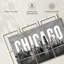 Impression sur toile monochromatique de Chicago-1083388556