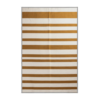 Machine Washable Horizontal Stripes Grey Area Rug