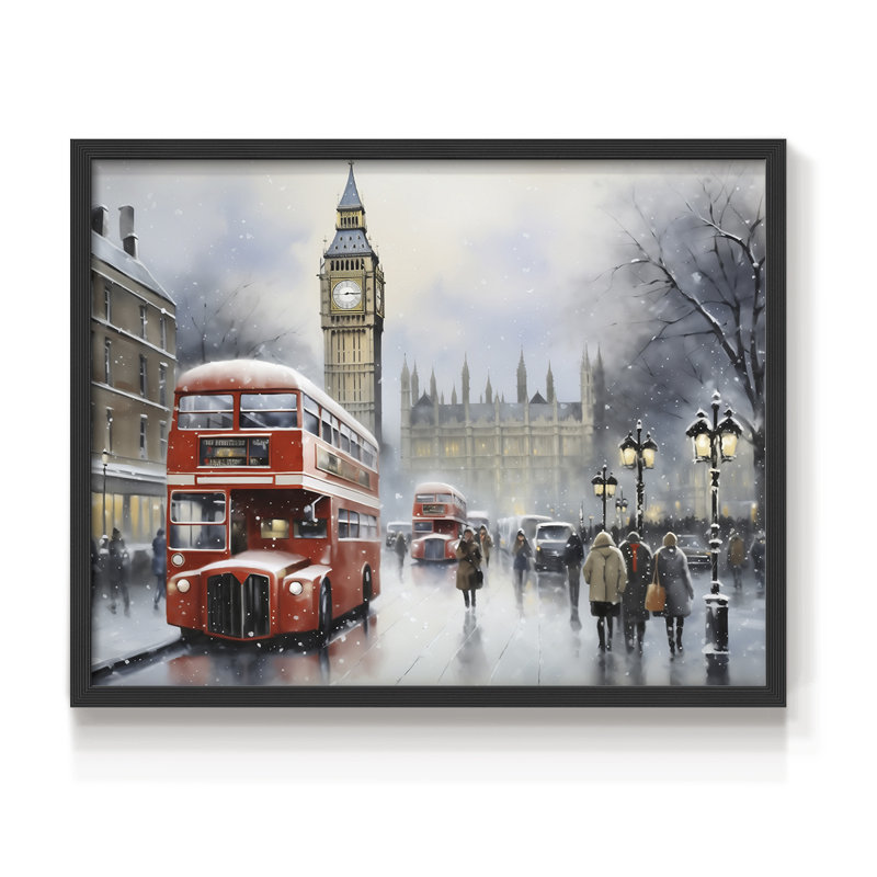 «Chirstmas Art» - CEC XXVII - Reproduction encadrée - Restickable, Noir, noir, noir, noir, H 16 po x l 20 po