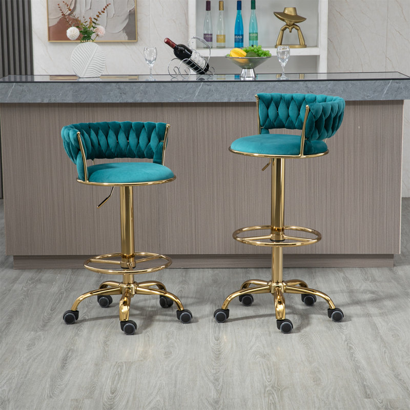 Tabouret Salette, Bleu sarcelle