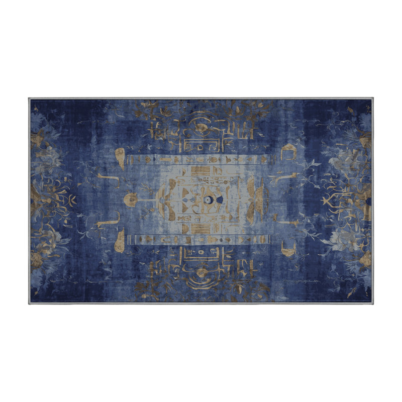 Machine Washable Gray Area Rug, Rectangle 2' x 3'