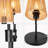 70" 3-Light Rattan Tree Floor Lamp, Black Metal Standing Lamp with 3 Bulbs Included