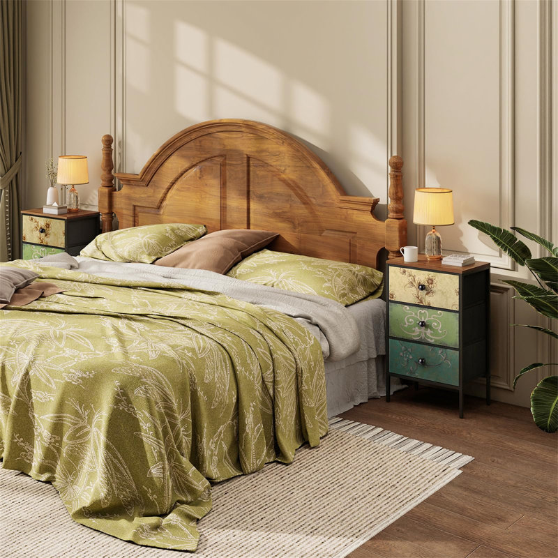 41.9cm W Metal Bedside Table