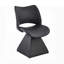 Chaise de salle à manger moderne pivotante en similicuir noir confortable et haut dossier pour des sièges élégants et polyvalents-84042525