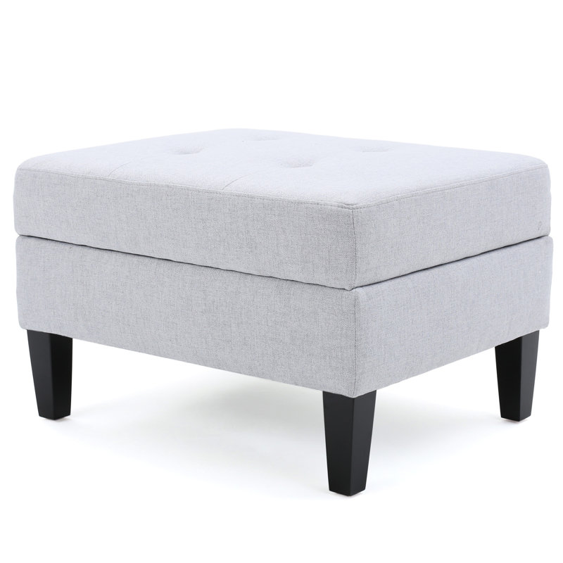 Moderne avec point culminant gaufré captivant et support en bois de bouleau, gris, 28,75 po x 23,25 po x 18,50 po, Gris clair